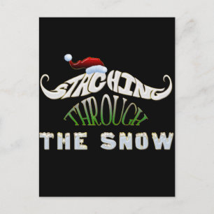 Staching genom snön vykort
