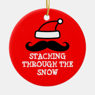 Staching till och med snöjulprydnaden julgransprydnad keramik