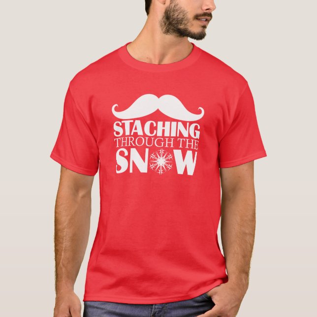 STACHING TILL OCH MED SNÖN (tända brev), T-shirt (Framsida)