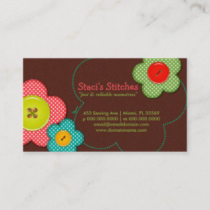 Stacis syr Seamstressmodevisitkorten Visitkort
