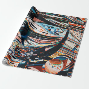 Stack av brunt och blått träbåt presentpapper