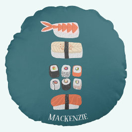 Stack för eget Sushi-namn Rund Kudde