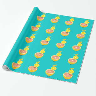 Stack för leende citrusfrukter presentpapper