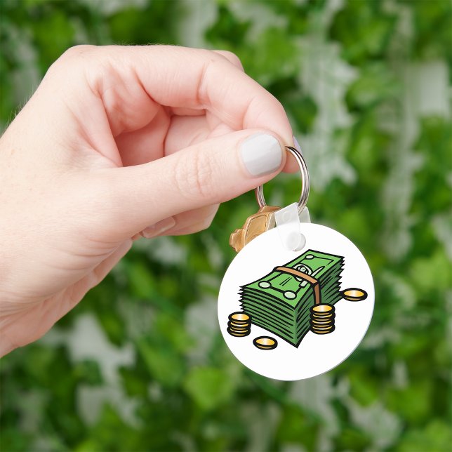Stack i Pengarar med Mynt Pengar Nyckelring (Skapare uppladdad)