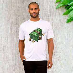 Stack i Pengarar med Mynt Pengar T Shirt