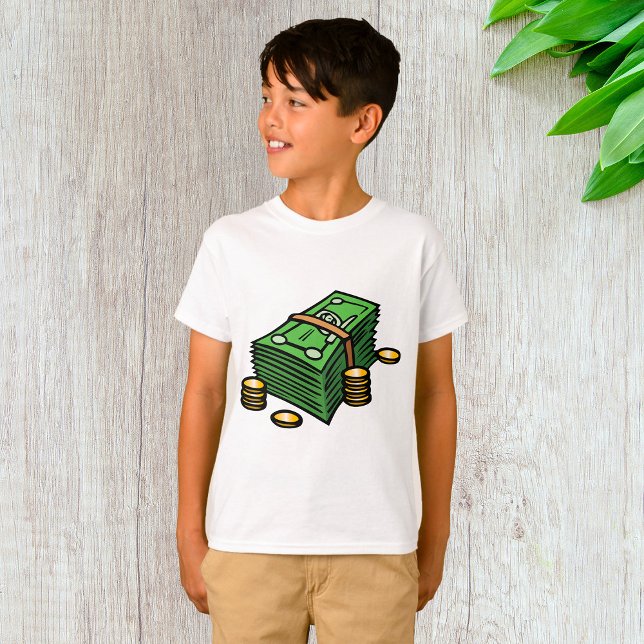 Stack i Pengarar med Mynt Pengar T Shirt (Skapare uppladdad)