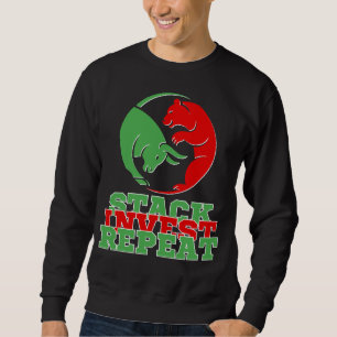 Stack Invest Repeat™ Quiet Power Bulls & Bears Lång Ärmad Tröja