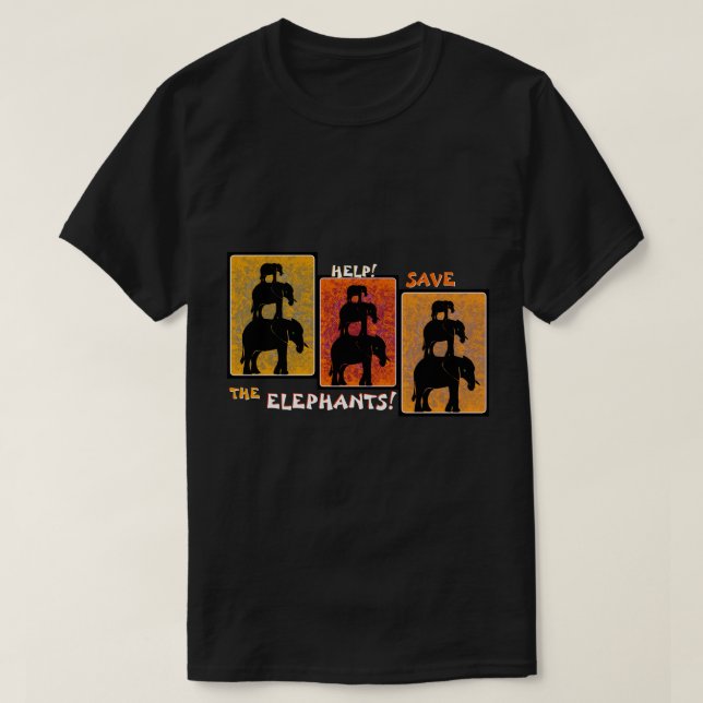Stack O'Elephants (Personlig Clip On) T Shirt (Design framsida)