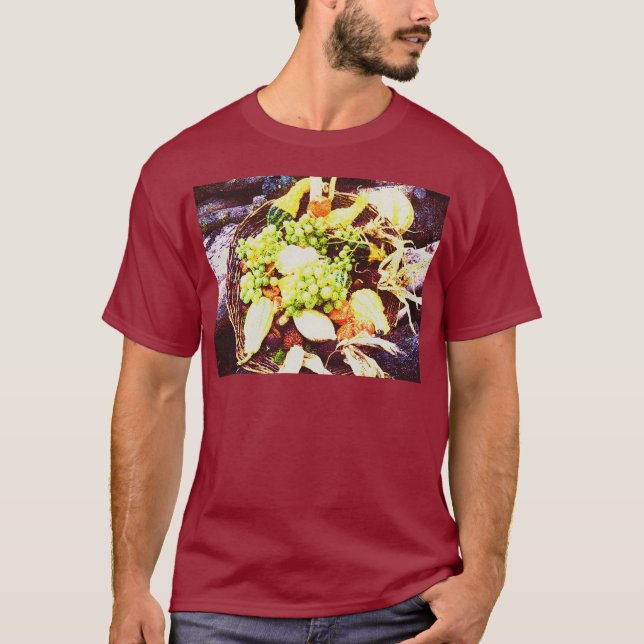 "Stack of Fruits" Cute Photo. Köp nu T Shirt (Framsida)