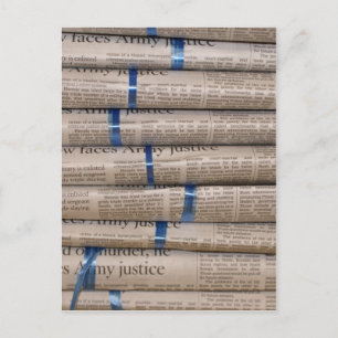 Stack of Newspaper Nuvarande händelse Art Vykort