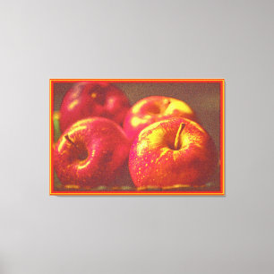 "Stack of Red Apples Fruit" Cute Photo. Köp nu Canvastryck