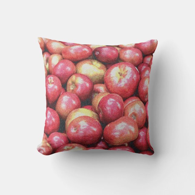 "Stack of Red Apples Fruit" Cute Photo. Köp nu Kudde (Framsida)