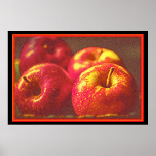 "Stack of Red Apples Fruit" Cute Photo. Köp nu Poster
