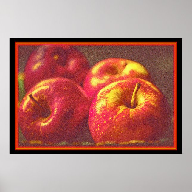 "Stack of Red Apples Fruit" Cute Photo. Köp nu Poster (Framsidan)