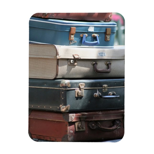 Stack of Vintage Suitcases Magnet (Vertikal)