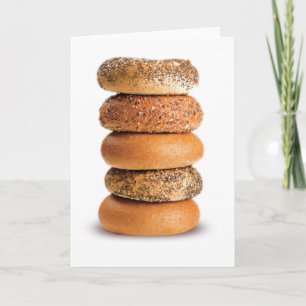 STACK ÖVER BAGELS LOX KÄRLEK SESAME POPPY SEED VAR KORT