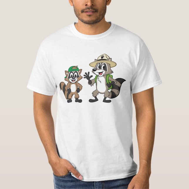 Stack & Ricky för skogsvaktare för T Shirt (Framsida)