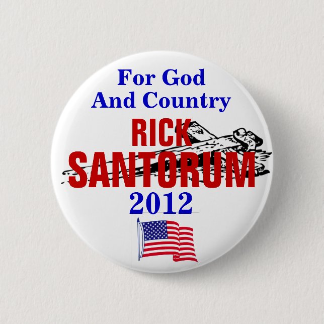 STACK SANTORUM FÖR GUDEN OCH LAND 2012 KNAPP (Framsida)