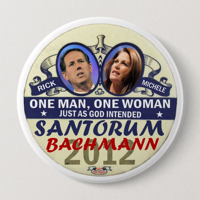 Stack Santorum och Michele Bachmann i 2012 Knapp (Framsida)