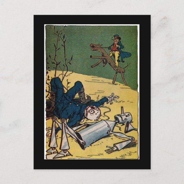 Stackars Fågelskrämma och TinMan Vykort (Framsida)