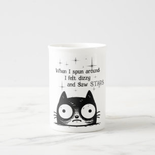 Stackars Katt, jag är yr, kattspecialitet Mugg Benporslin Mugg