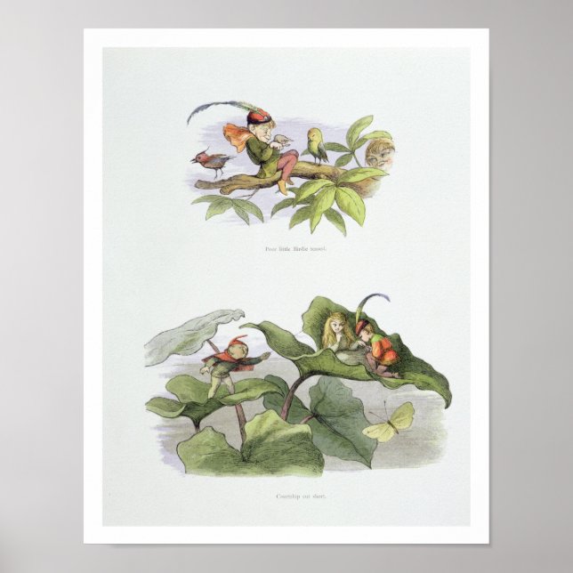 Stackars lilla Birdie teed och Courtship klippte k Poster (Framsidan)