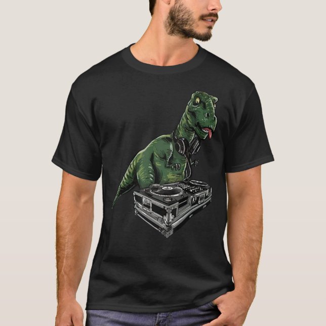 Stackars rex Dj Sarcastic Music Pun T Shirt (Framsida)