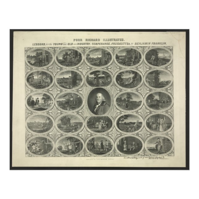 Stackars Richard Illustrated by Benjamin Franklin  Fototryck (Framsidan)