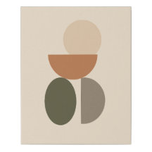 Stacked Abstract Shapes in Earth Tones