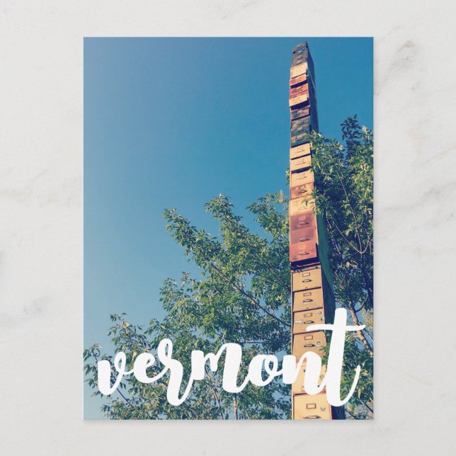stacked filing cabinets in burlington vermont post vykort (Framsida)