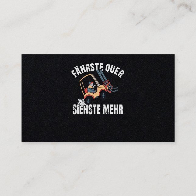 Stacker Driver-gaffeldrivrutin Visitkort (Framsida)