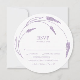Stackningsbara Monogram Lavender-OSA kort-inbjudni Inbjudningar