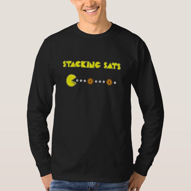 Stackningsplats Bitcoin Crypto Currency Btc T Shirt (Framsida)