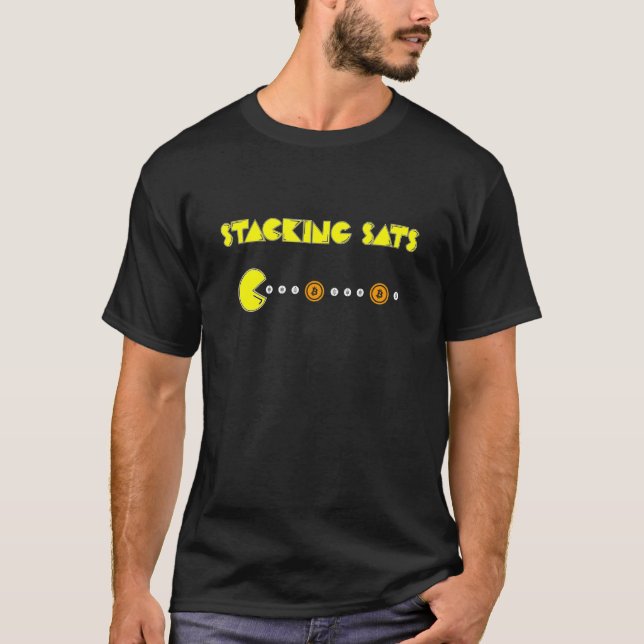 Stackningsplats Bitcoin Crypto Currency Btc T Shirt (Framsida)