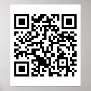 Stackrulle QR kodifierar Rickrolled Poster