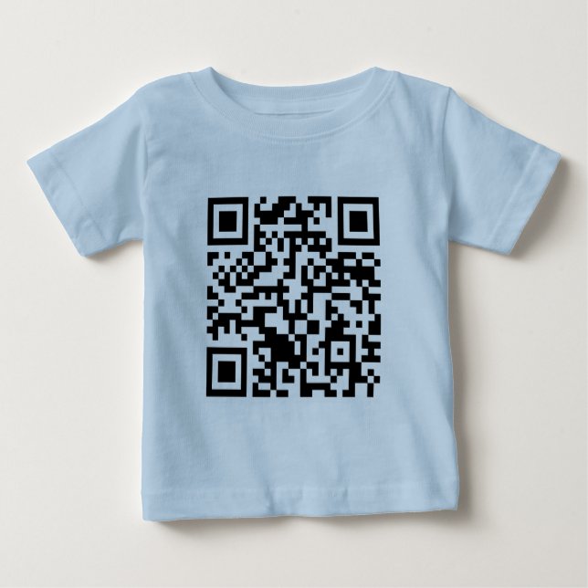 Stackrulle QR kodifierar Rickrolled Tee (Framsida)
