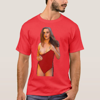 Stacy Cruz röd klänning T Shirt
