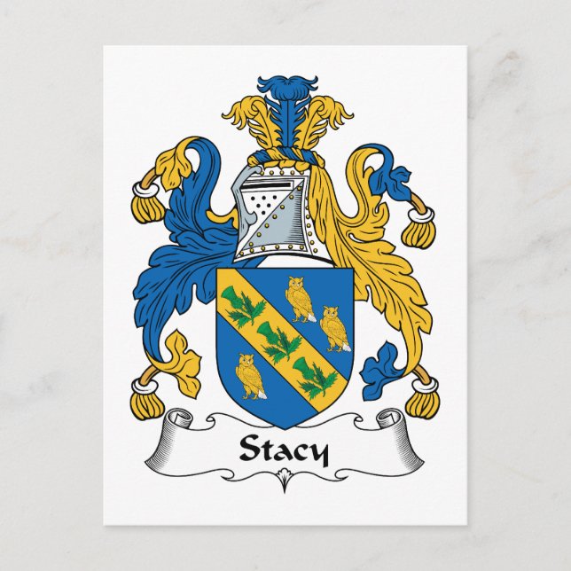 Stacy Family Crest Vykort (Framsida)