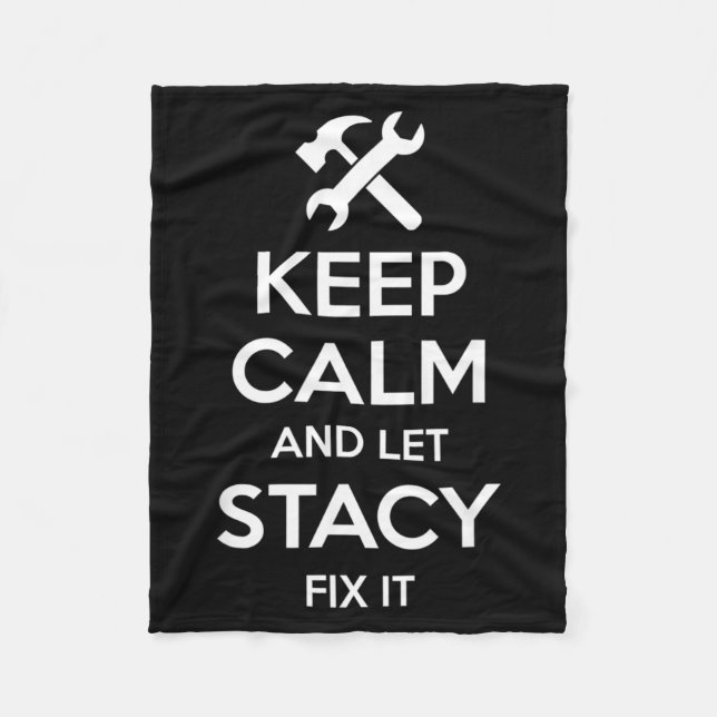 Stacy Fix-citat Roligt födelsedagsnamn Fleecefilt (Framsidan)