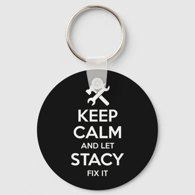 Stacy Fix-citat Roligt födelsedagsnamn Nyckelring (Framsida)