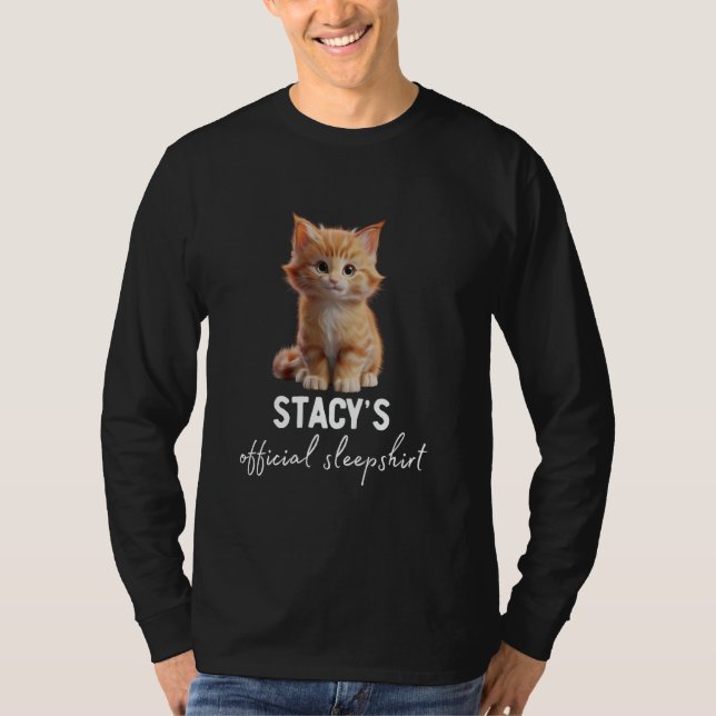 STACY'S Official Cat Sleepshirt Pyjama T Shirt (Framsida)