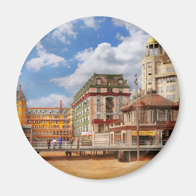 Stad - Atlantic City, NJ - The Dennis Hotel 1908 Magnet (Framsidan)