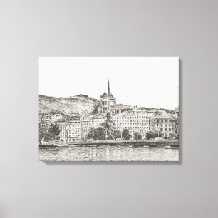 Stad av Geneva 2011 Canvastryck