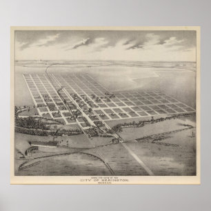 Stad av Herington, Kansas Poster
