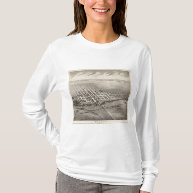 Stad av Herington, Kansas T-shirt (Framsida)