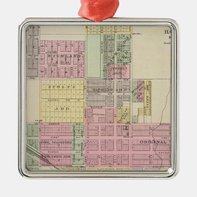 Stad av medicinlogen, Kansas Julgransprydnad Metall (Framsidan)