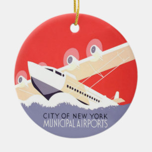 Stad av New York Julgransprydnad Keramik