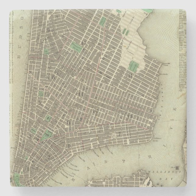 Stad av New York Underlägg Sten (Framsidan)