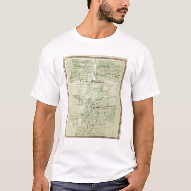 Stad av Richmond, Wayne Co med Centreville Tee Shirt (Framsida)