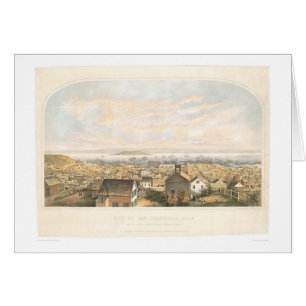 Stad av San Francisco, CA. 1852 (1065A) Hälsningskort